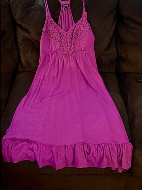 Apt. 9 Bright Fuchsia Crochet-Detail Sundress